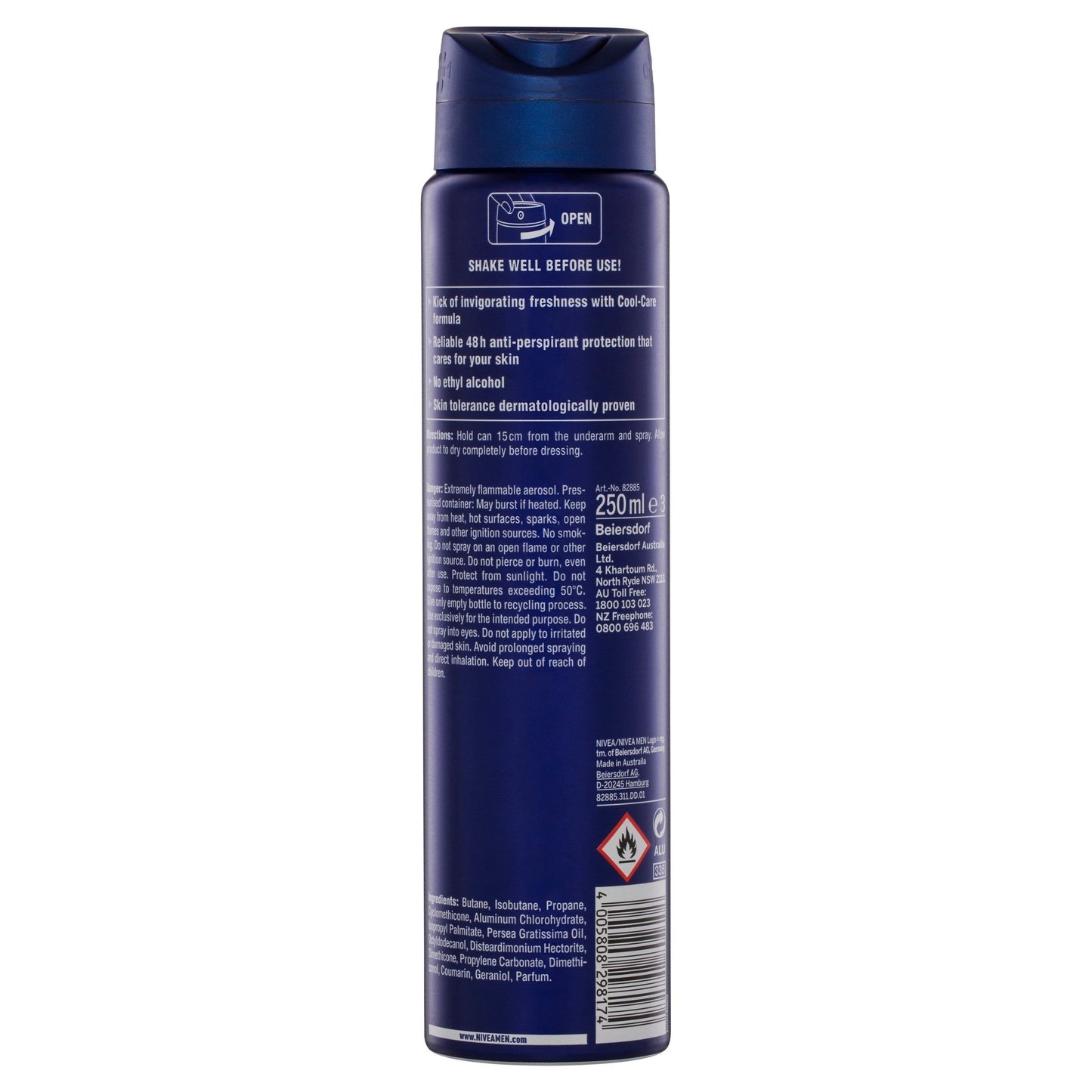 Nivea For Men Deodorant Aerosol Cool Kick 250ml