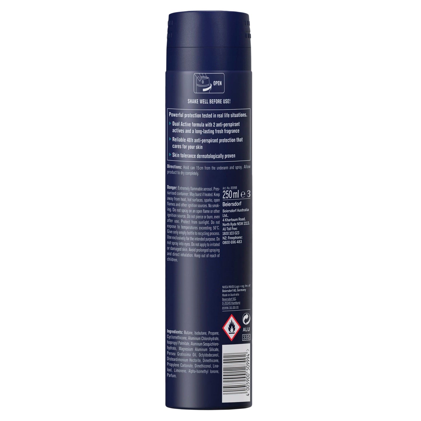 NIVEA Everyday Active Aerosol Fresh Deodorant 250ml