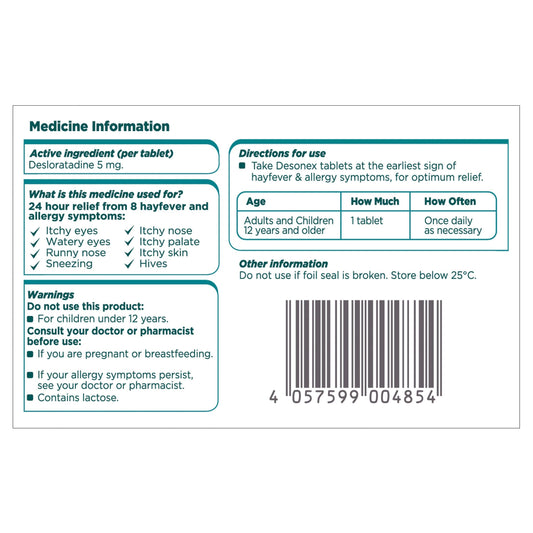 DESONEX TABS 40 (Generic for AERIUS)