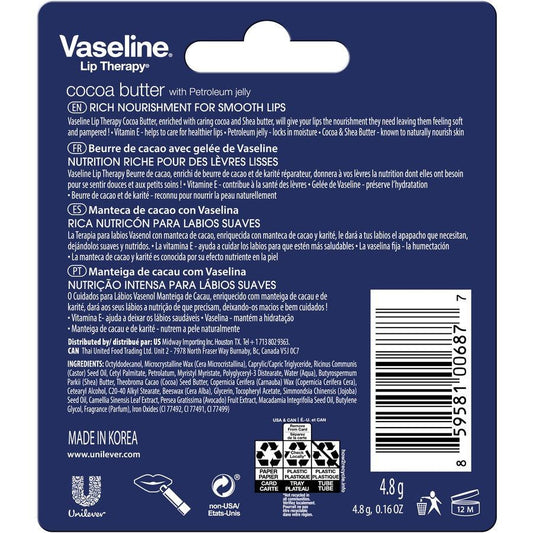 Vaseline Lip Balm Cocoa Butter 4.8g
