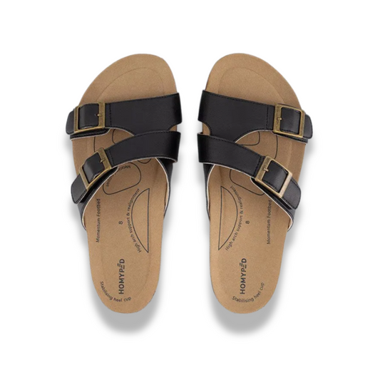 River Y Strap Black Shoe