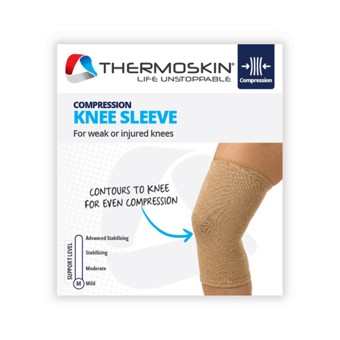 Thermoskin Compression Knee Sleeve Large Beige