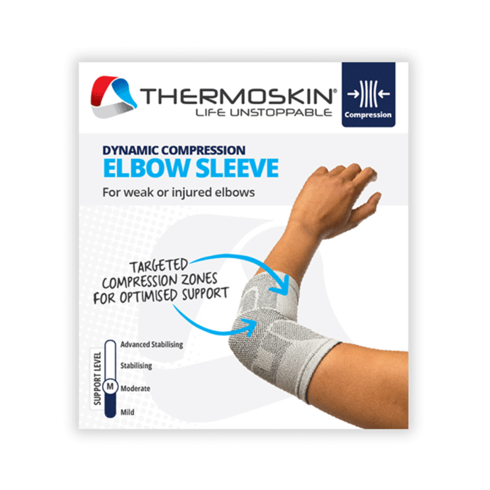 Thermoskin Dynamic Compression Elbow Sleeve S/M Grey