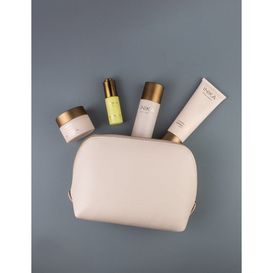 INIKA Organic Vegan Leather Cosmetic Pouch (Large)