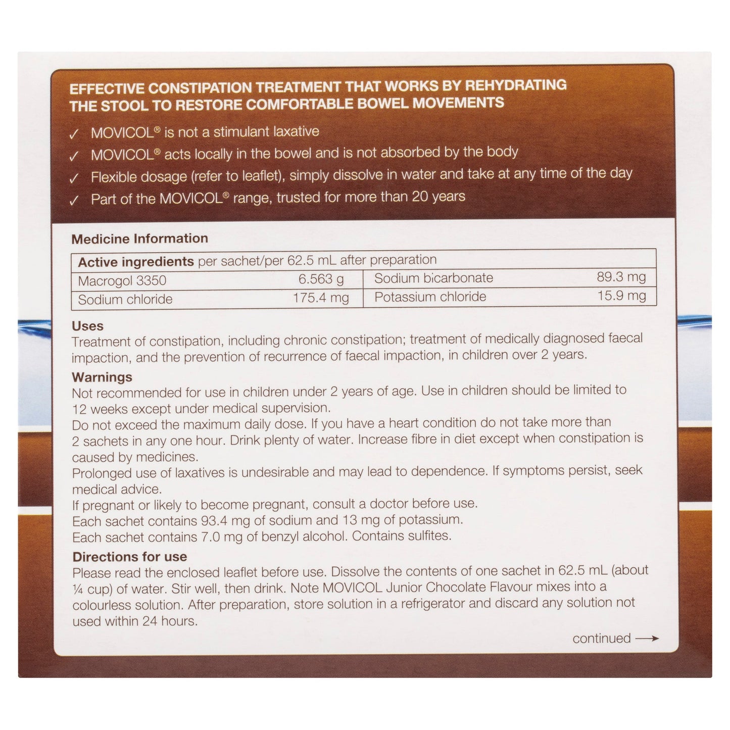 MOVICOL Junior Chocolate 30 Pack