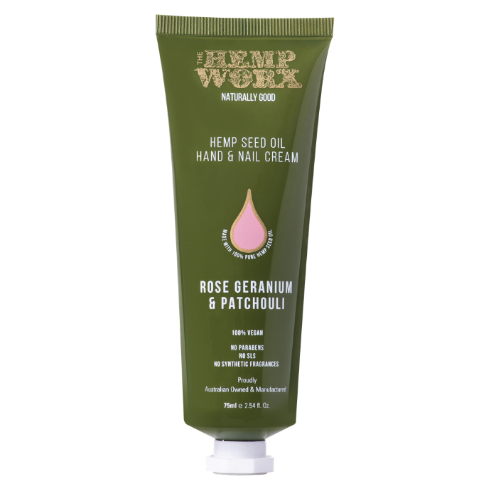 Hemp Worx Rose Geranium & Patchouli Hand Cream 75mL