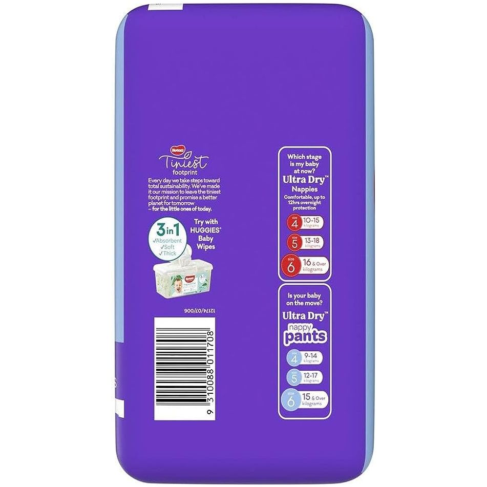 HUGGIES NAPPIES JUNIOR BOY 24PK