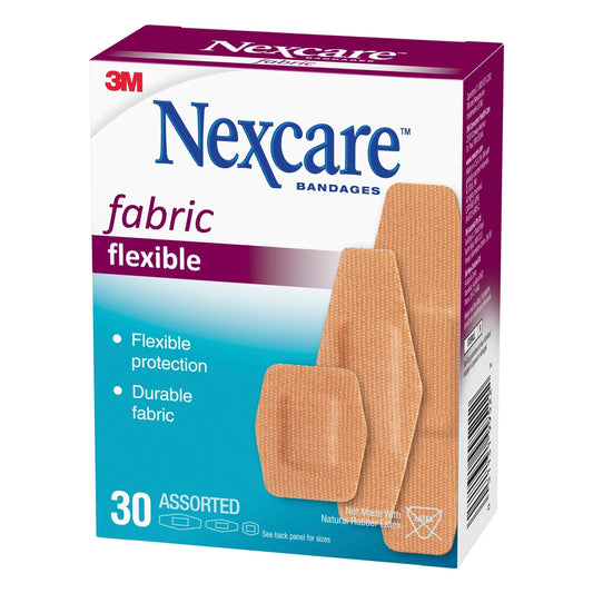 Nexcare Heavy Duty Fabric Plasters Assorted  30 Pack