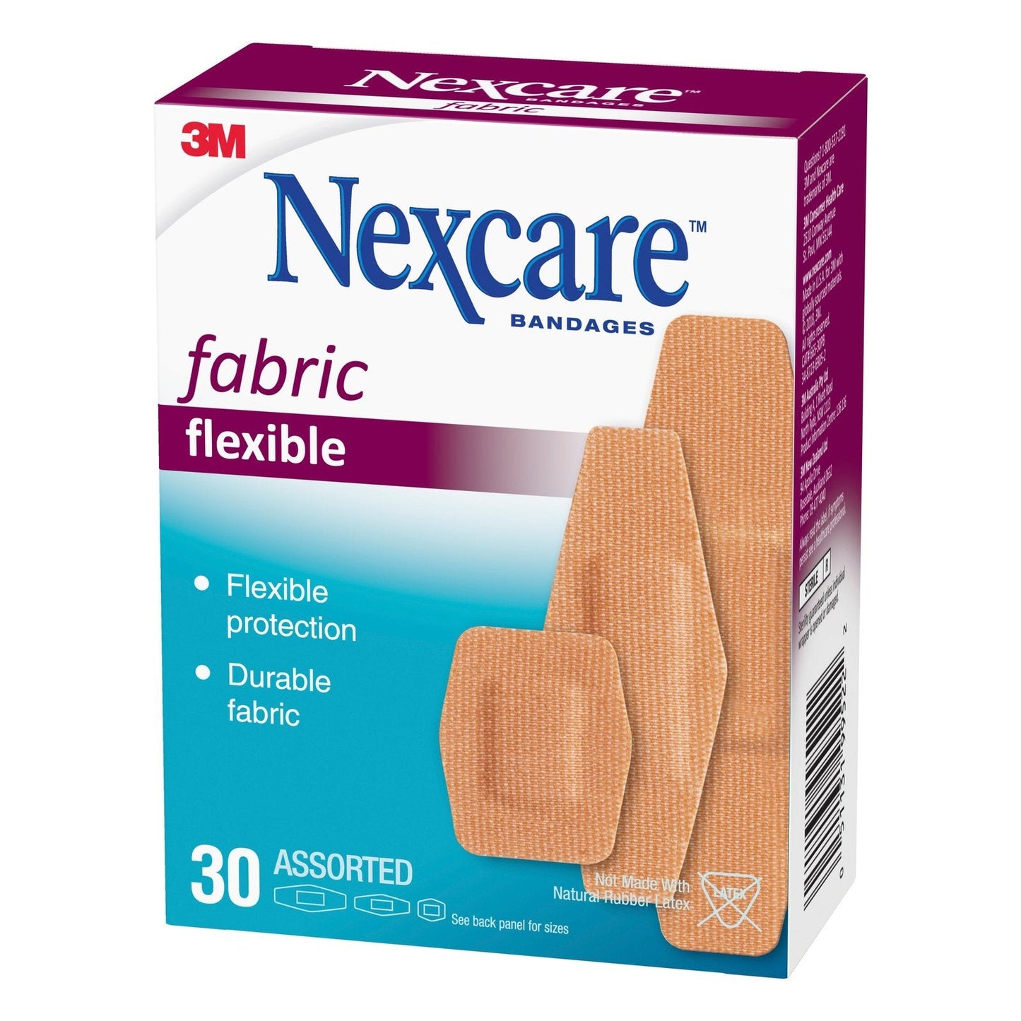 Nexcare Heavy Duty Fabric Plasters Assorted  30 Pack