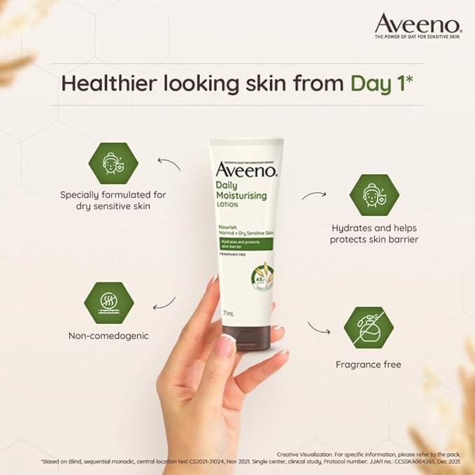 Aveeno Active Naturals Daily Moisturising Fragrance Free Lotion 71mL Travel Size