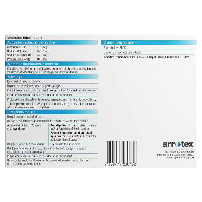 APOHEALTH Macrogol with Electrolytes 13.72g Sachets 30
