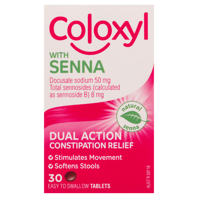 Coloxyl With Senna 30 Tablets