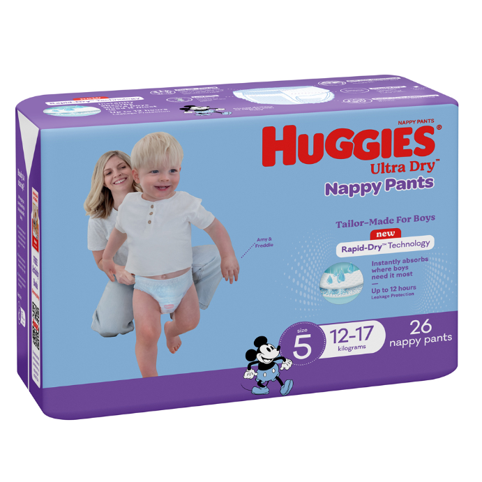 Huggies Walkers Nappy Pants For Boys 12-17kg 26 Pack