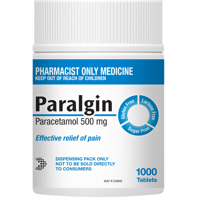 PARALGIN Paracetamol 500mg 1000 Tablets