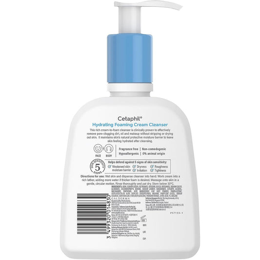 Cetaphil Hydrating Foaming Cream Cleanser 236ml