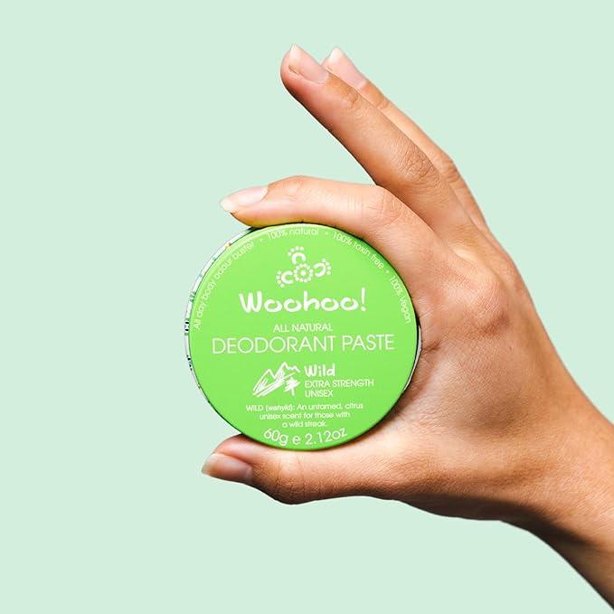 Woohoo Deodorant Paste Wild (Extra Strength Unisex) Tin 60g