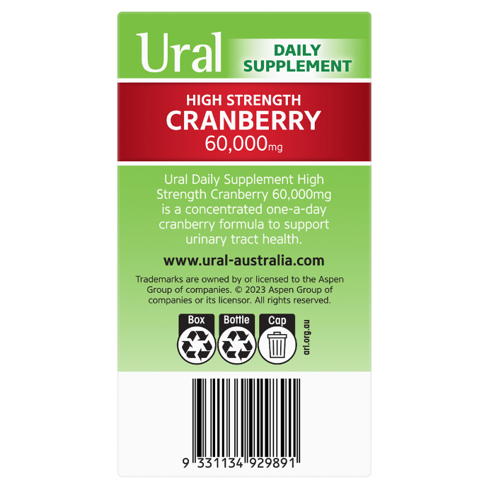 Ural High Strength Cranberry 60,000mg 90 Capsules
