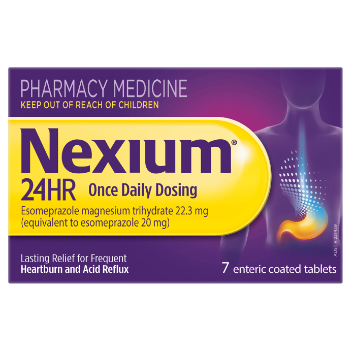 NEXIUM 24HR Once Daily Dosing 7 Tablets