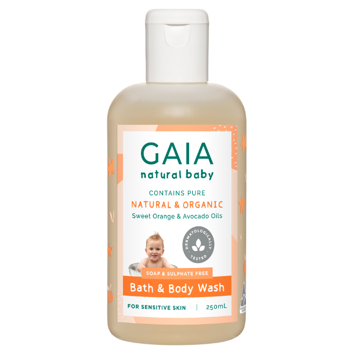 GAIA Natural Baby Bath & Body Wash 250mL