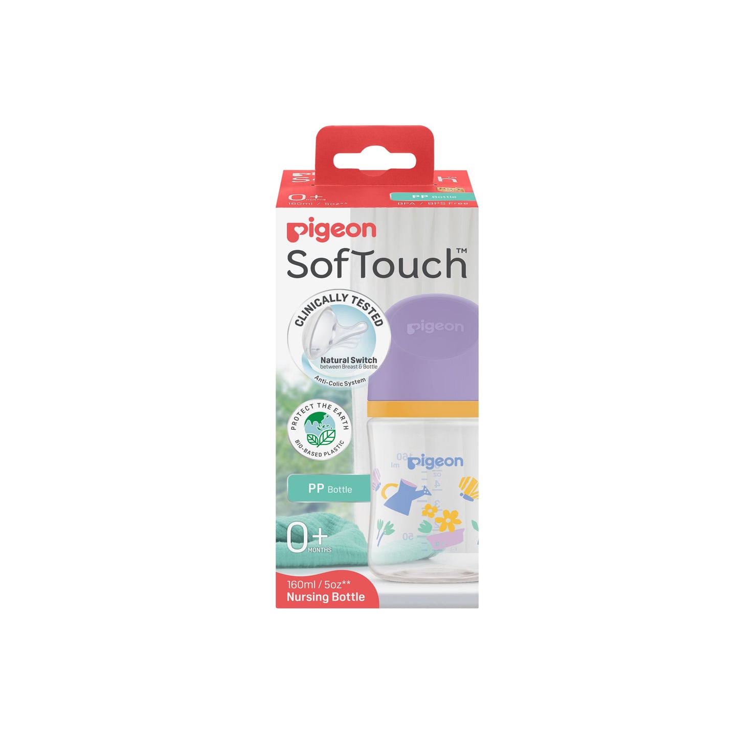 SOFTOUCH NURSING BOTTLE PP 160ML SPRING