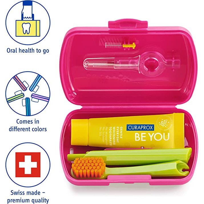 Curaprox Travel Set with Toothbrush & Toothpaste (Assorted Colours)