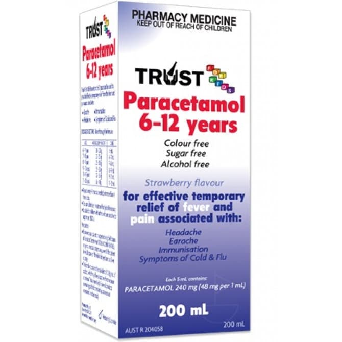 Trust For Kids Paracetamol 6-12 Years 200ml