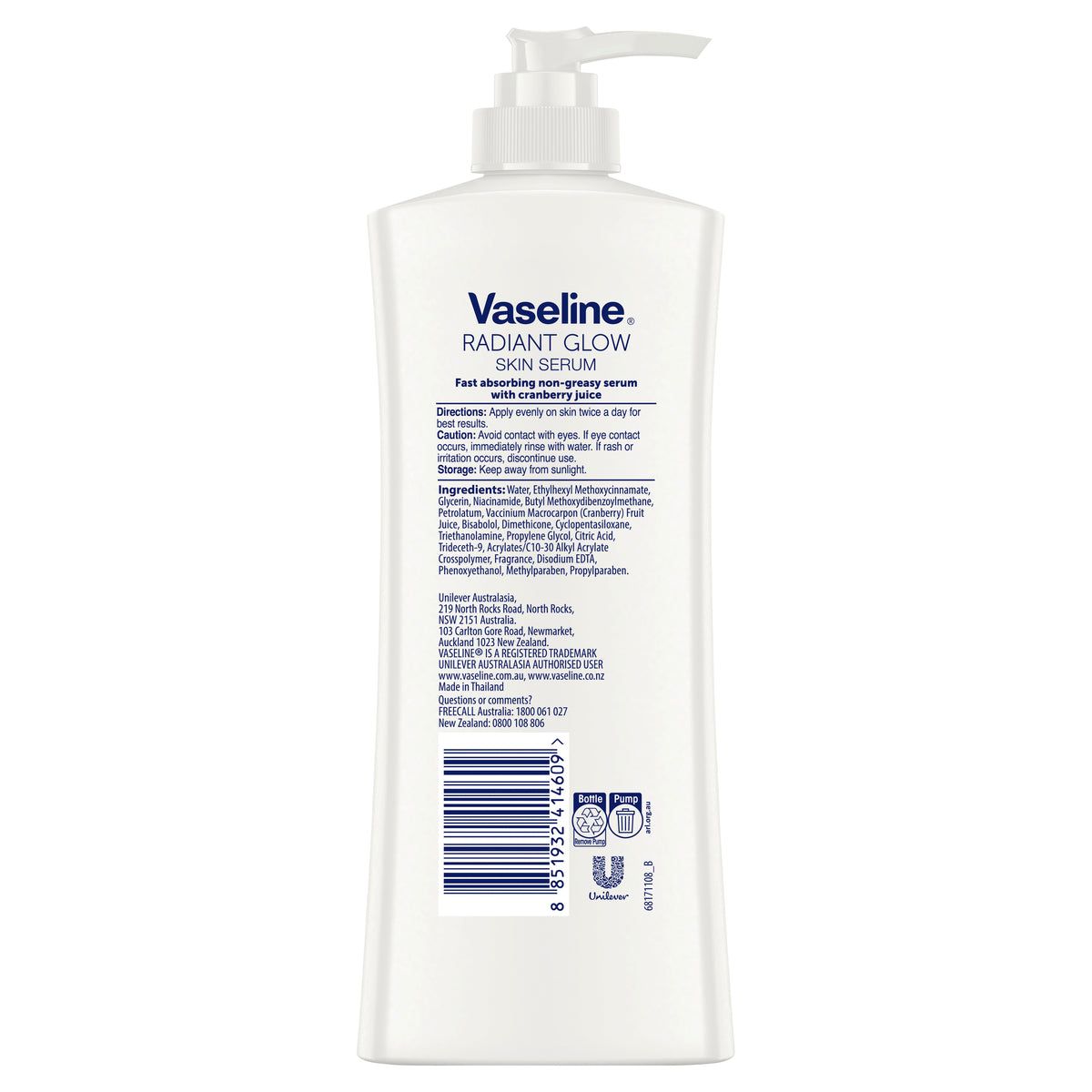 Vaseline Radiant Glow Skin Serum 400ml