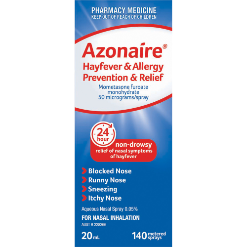 Azonaire Hayfever Nasal Spray 50mcg 140 Sprays – Mometasone
