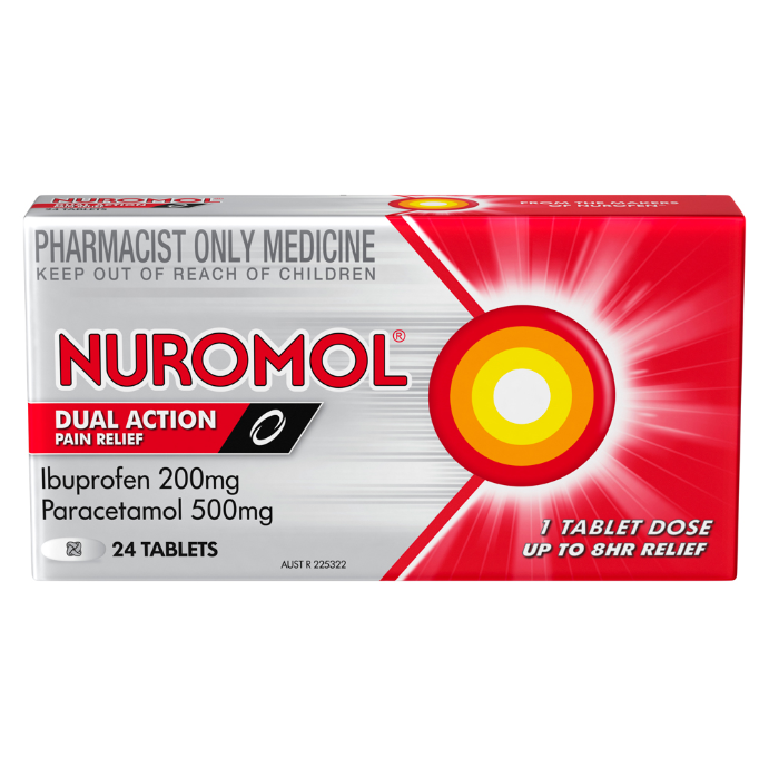 NUROMOL Dual Action Pain Relief 24 Tablets