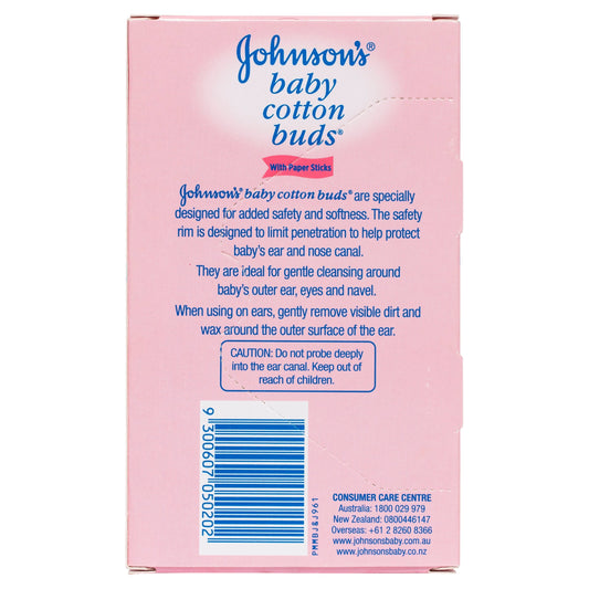 Johnson's Baby Cotton Applicator Buds 60 Pack