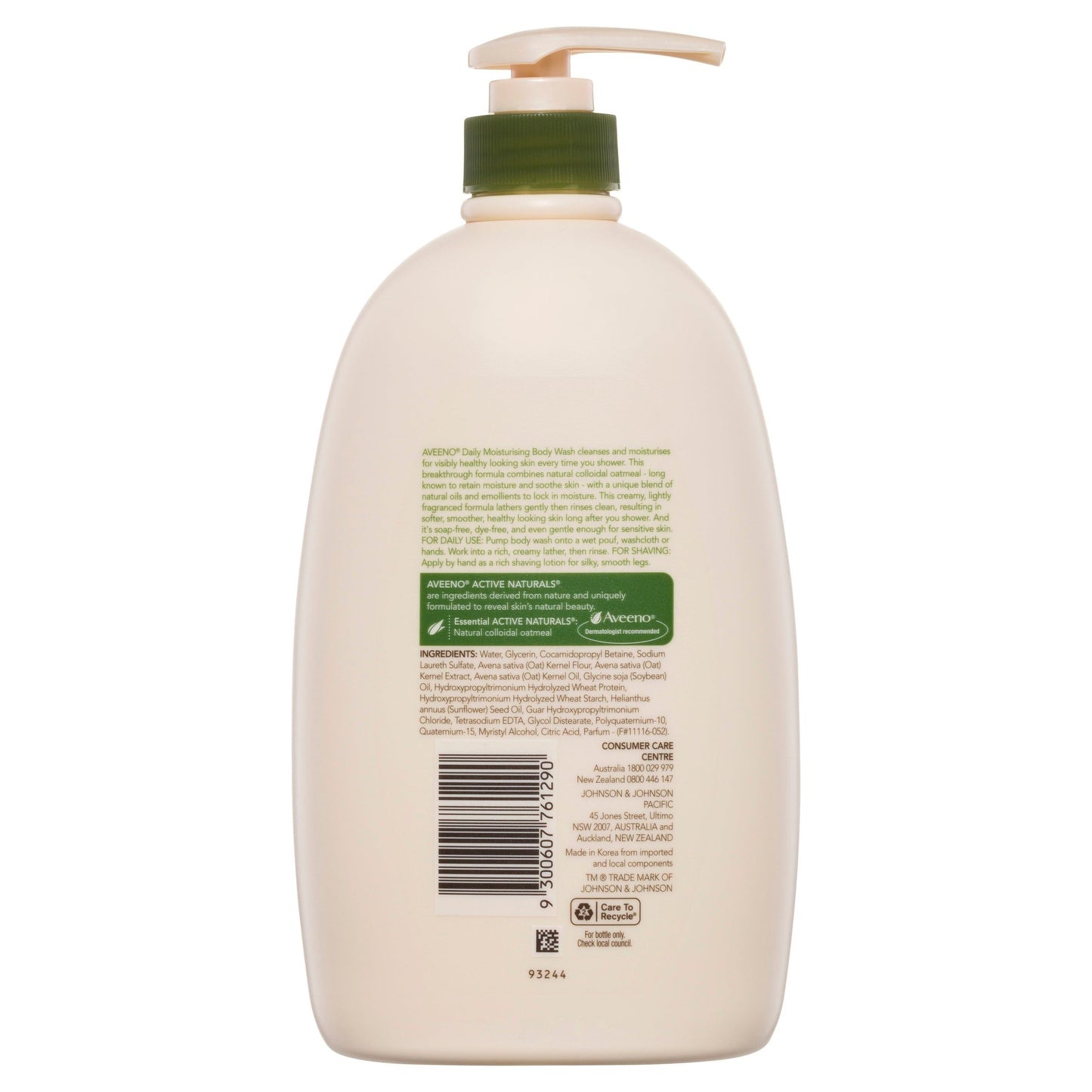 Aveeno Active Naturals Daily Moisturising Body Wash 1 Litre