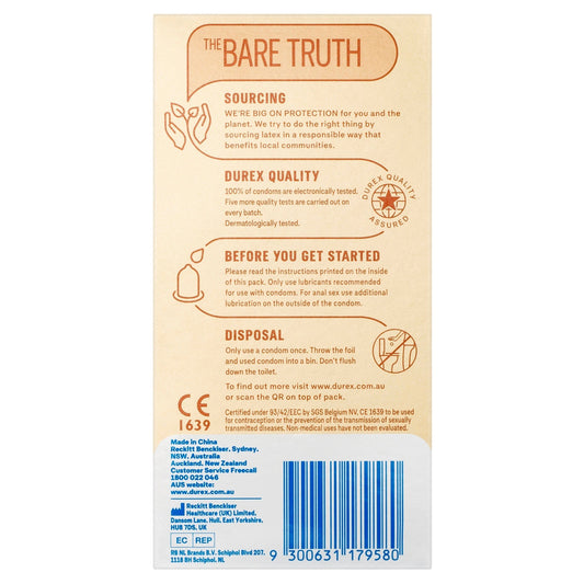 Durex Fetherlite Larger Condoms 10PK