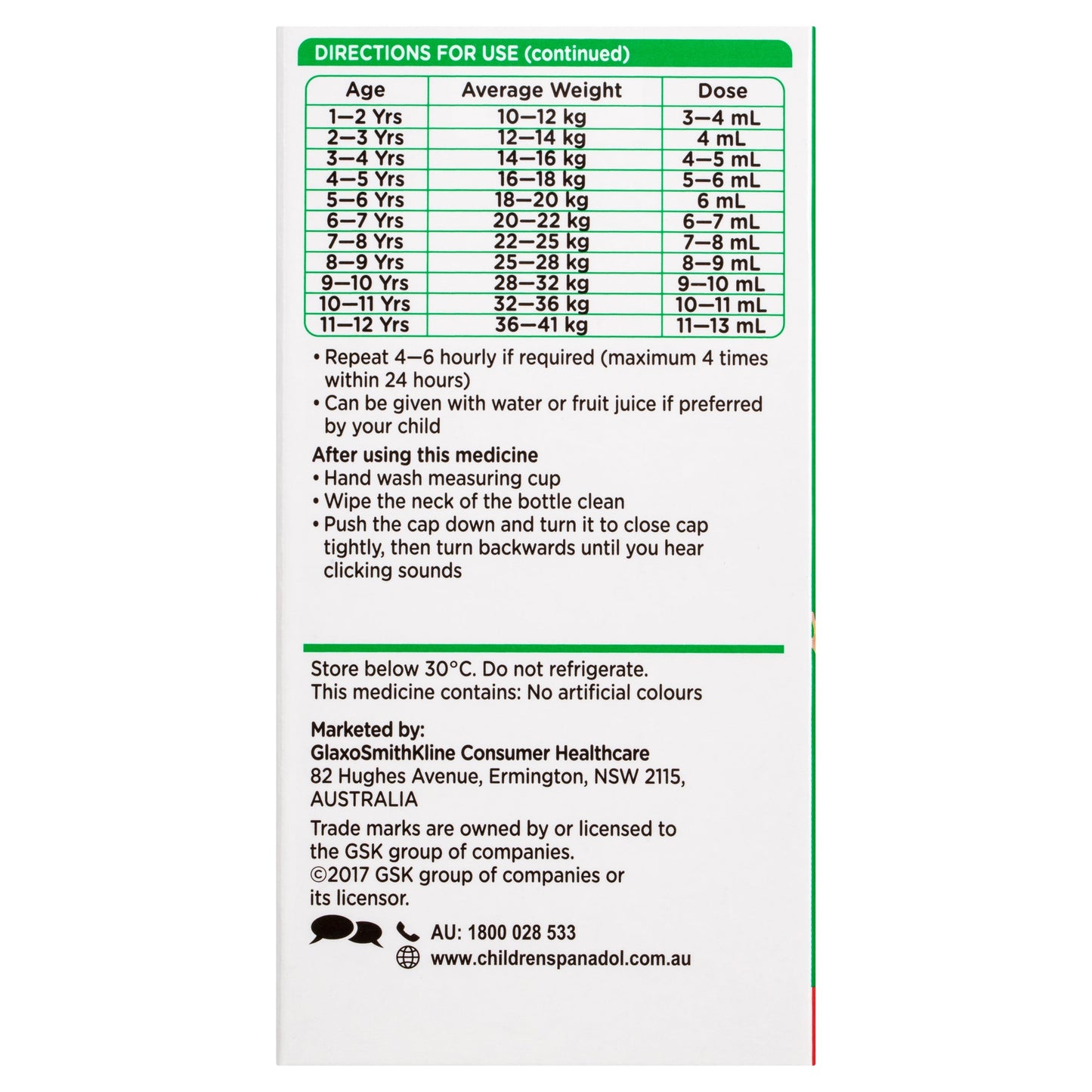 Panadol Children 5-12 Years Strawberry Flavour 100mL