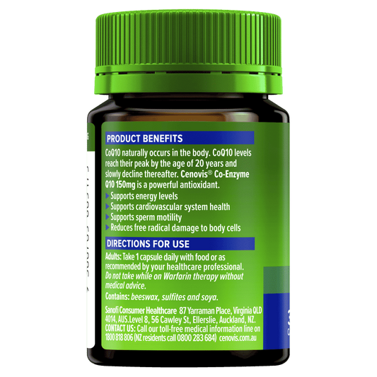 CENOVIS COQ10 150MG CAPSULES 30