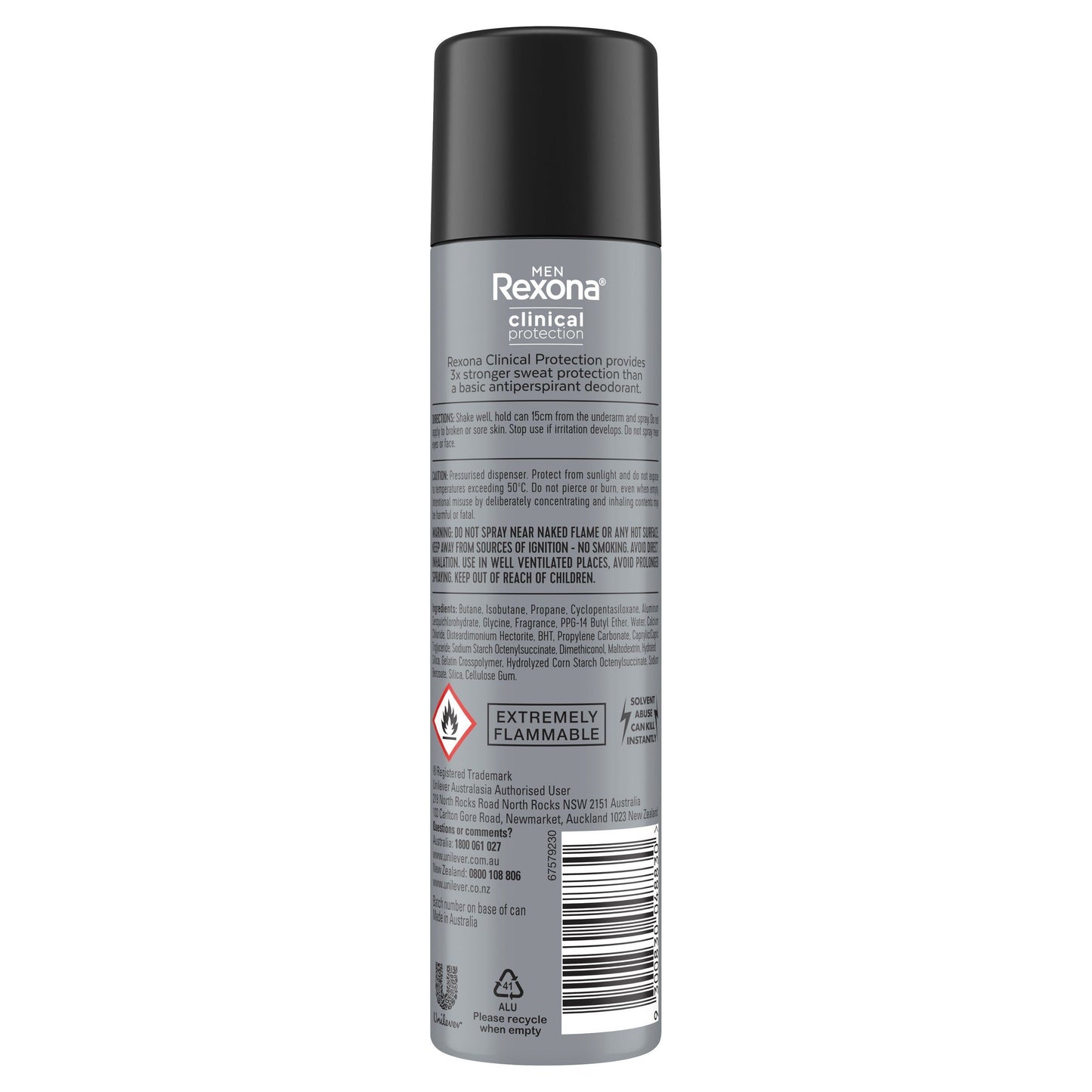 Rexona for Men Clinical Protection Antiperspirant Clean Scent 180ml