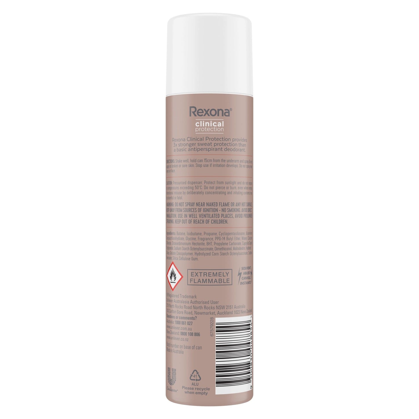 Rexona for Women Clinical Protection Antiperspirant Gentle Dry 180ml