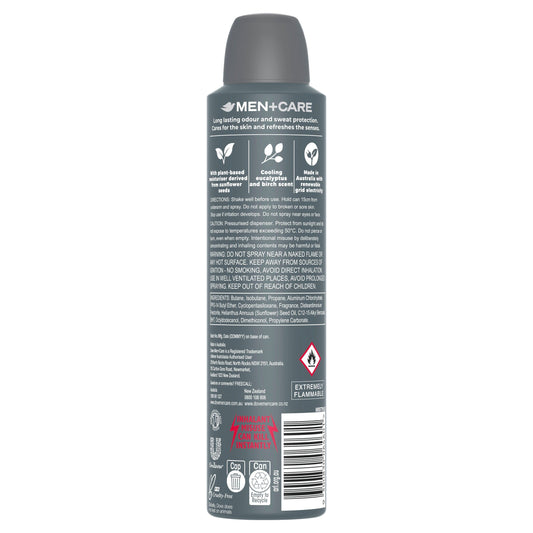 Dove Men+Care Antiperspirant Aerosol Deodorant Eucalyptus + Birch Refreshing 254mL
