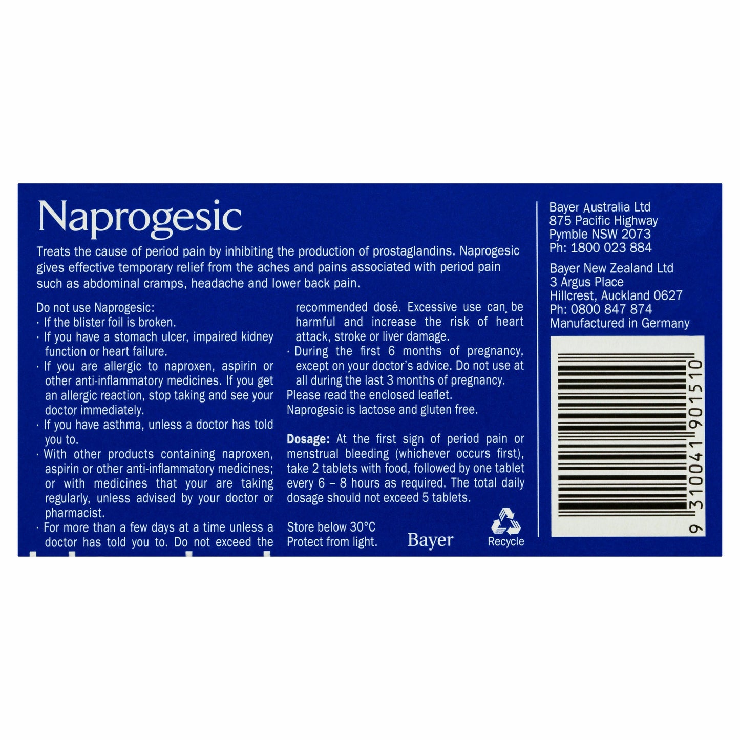 Naprogesic 275mg 12 Tabs