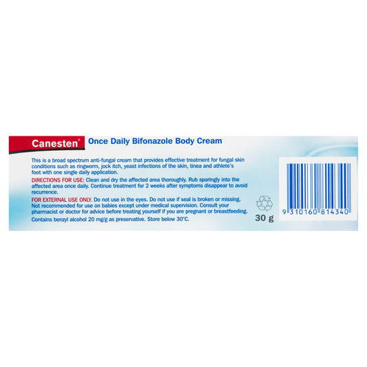 Canesten Once Daily Anti-Fungal Body Cream 30g