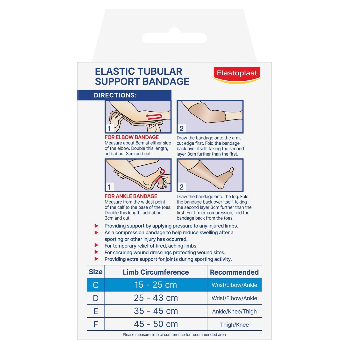 Elastoplast 2225 Elastic Tubular Support Bandage Size C