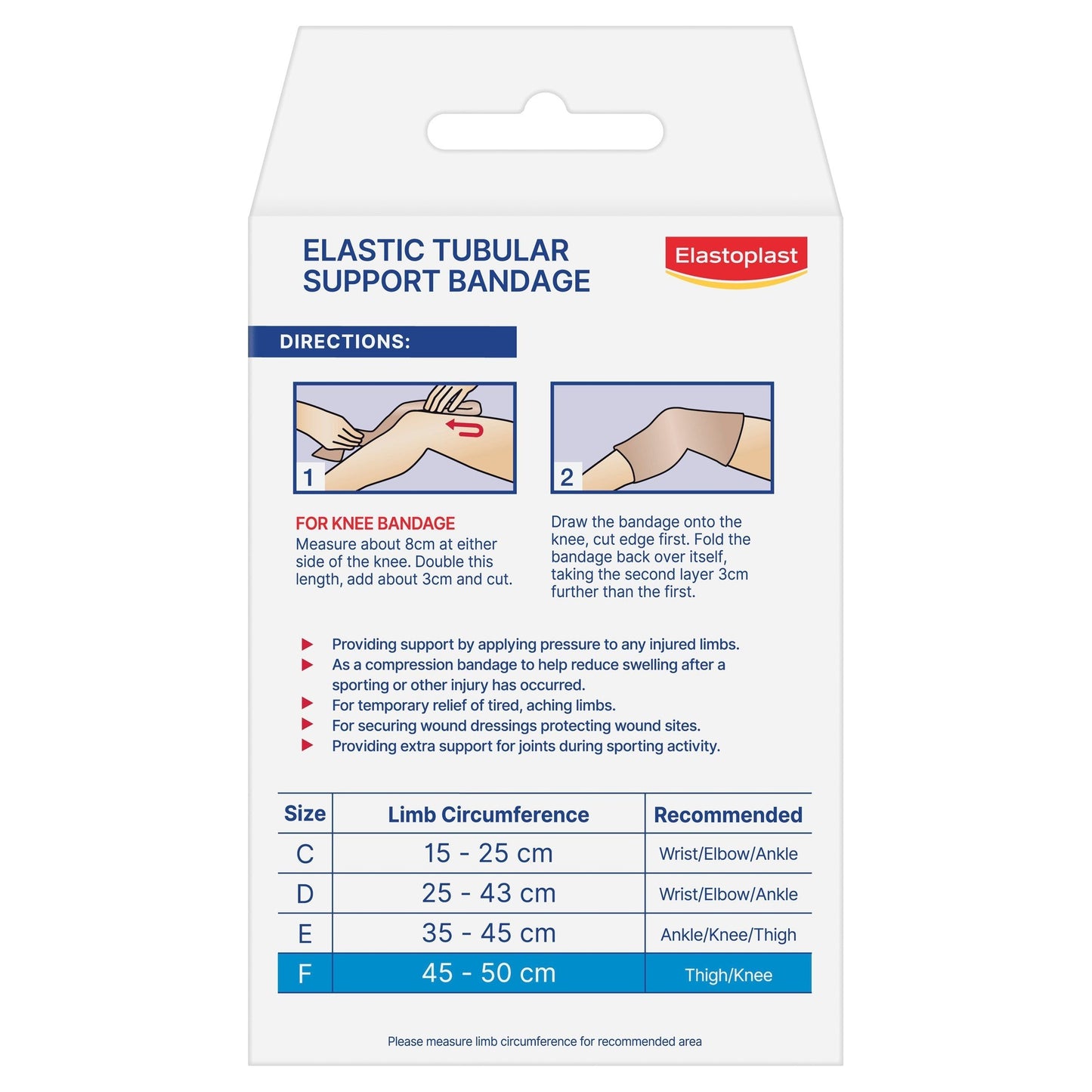 Elastoplast 2228 Elastic Tubular Support Bandage Size F