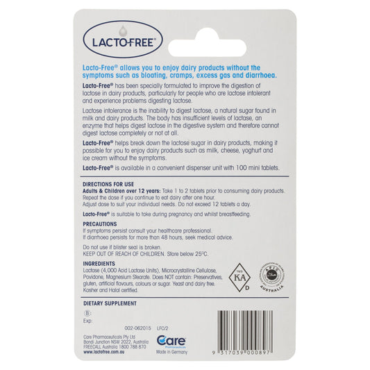 Lacto-Free 100 Tablets