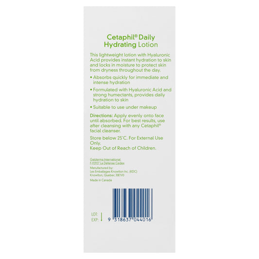 Cetaphil Face Daily Hydrating Lotion with Hyaluronic Acid 88ml