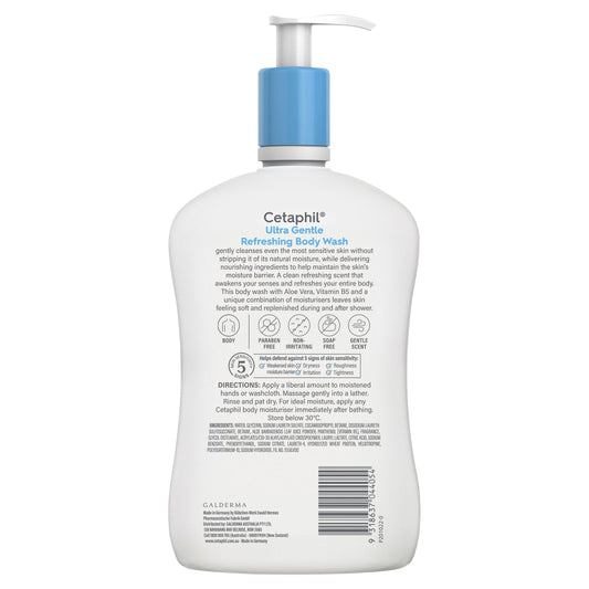 Cetaphil Ultra Gentle Refreshing Body Wash 1 Litre