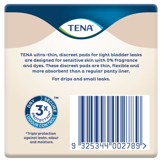 TENA PAD U/THIN LONG 12PK