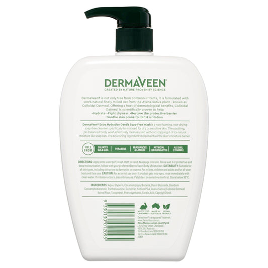 DermaVeen Extra Hydration Soap Free Wash 1 Litre