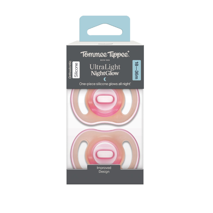 Tommee Tippee UltraLight NightGlow Soother 18-36 Months 2 Pack