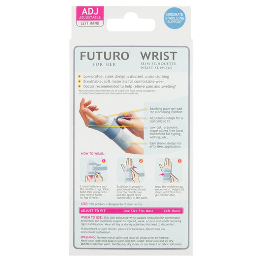 Futuro For Her Adjustable Wrist Brace (Left Hand)