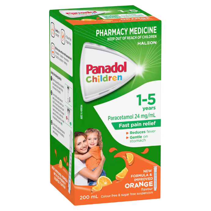 Panadol Children 1-5 Years Orange Flavour 200mL