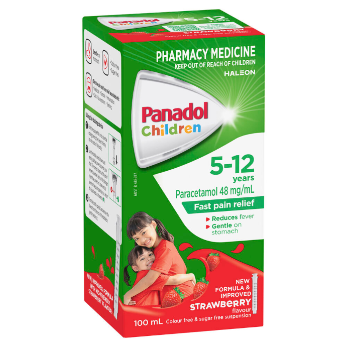 Panadol Children 5-12 Years Strawberry Flavour 100mL